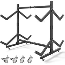 Freestanding Adjustable Kayak Storage Rack, 2 Sides Kayak Bracket, Durable Kayak Rack with Lockable Wheels for Indoor, Outdoor, Garage, Shed, Dock