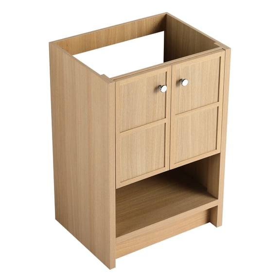 Freestanding Bathroom Vanity 24", Oak Plywood Construction - Neat And Organized 24" Vanity, Plywood, 2-soft Closing Doors Modern Look
