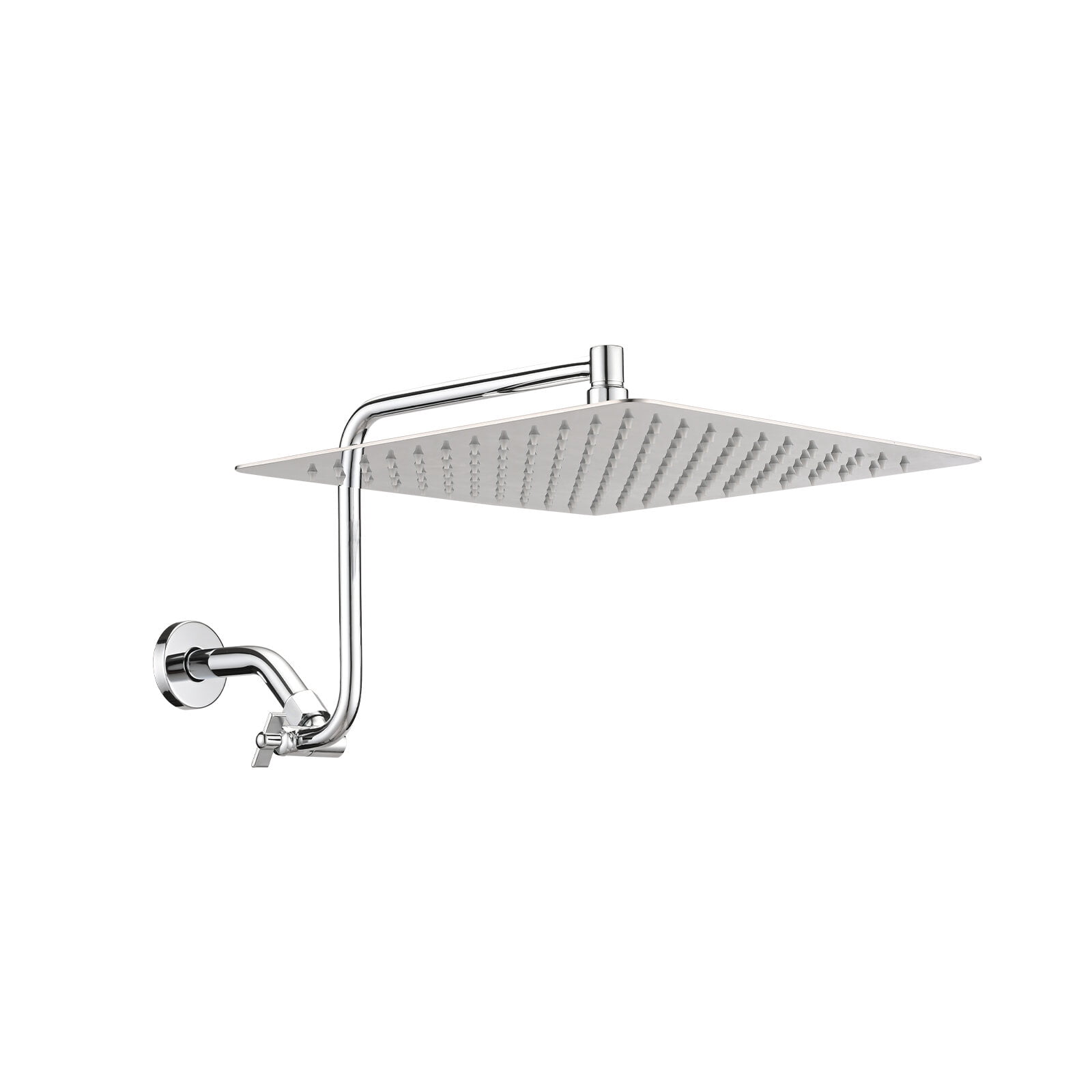 Freestanding Bathtub Faucet, 12 inch Adjustable Extension Arm High-pressure Rain Shower Head, Rain Fixed Shower Head, Freestanding Tub Filler,Stainless Steel Standalone Tub Faucet