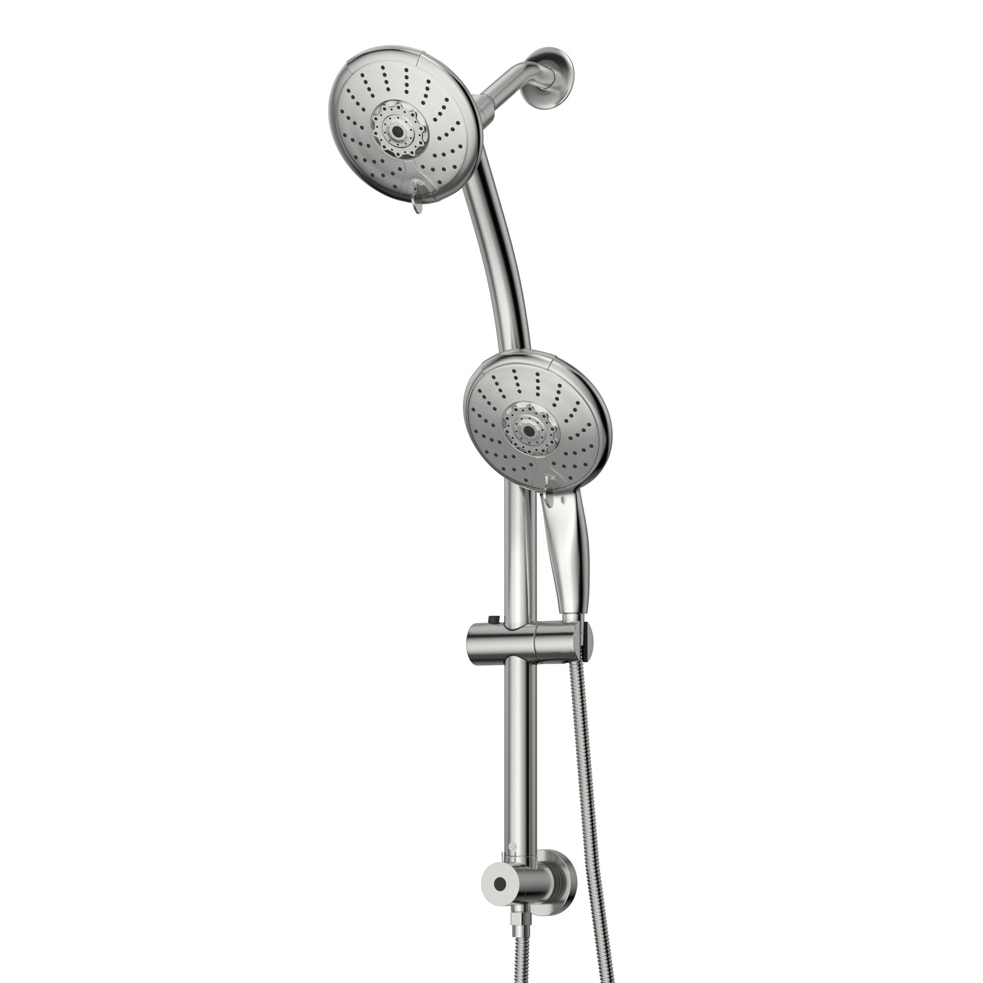 Freestanding Bathtub Faucet, 5" Multi Function Dual Shower Head, with Adjustable Slide Bar,, Freestanding Tub Filler,Plastic Standalone Tub Faucet, Bath & Faucets Freestanding Tub Faucets
