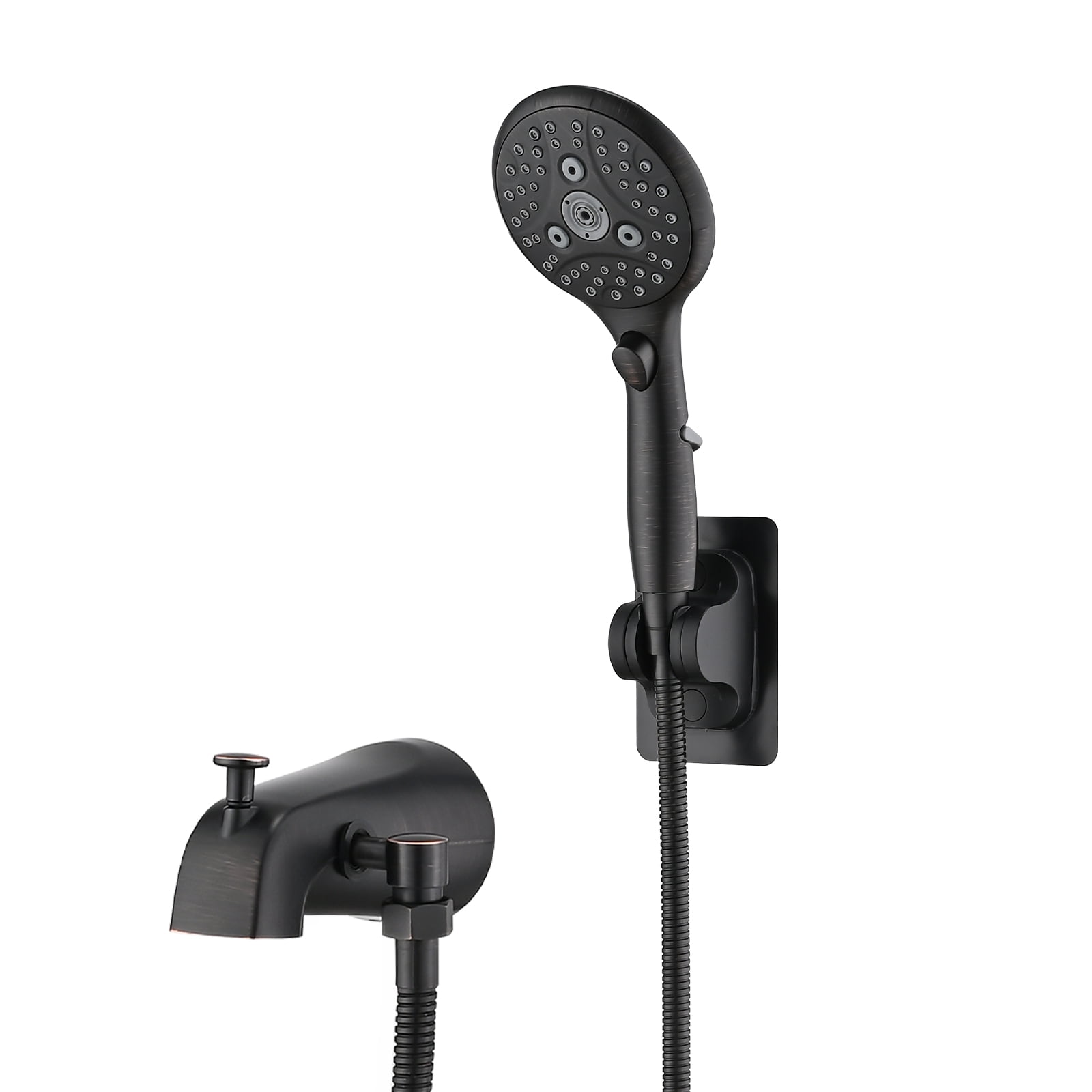 Freestanding Bathtub Faucet Lift-Up Diverter Tub Spout with 6 Settings Handheld Shower in Oil Rubbed Bronze (Rough-in Valve Not Included),Freestanding Tub Filler