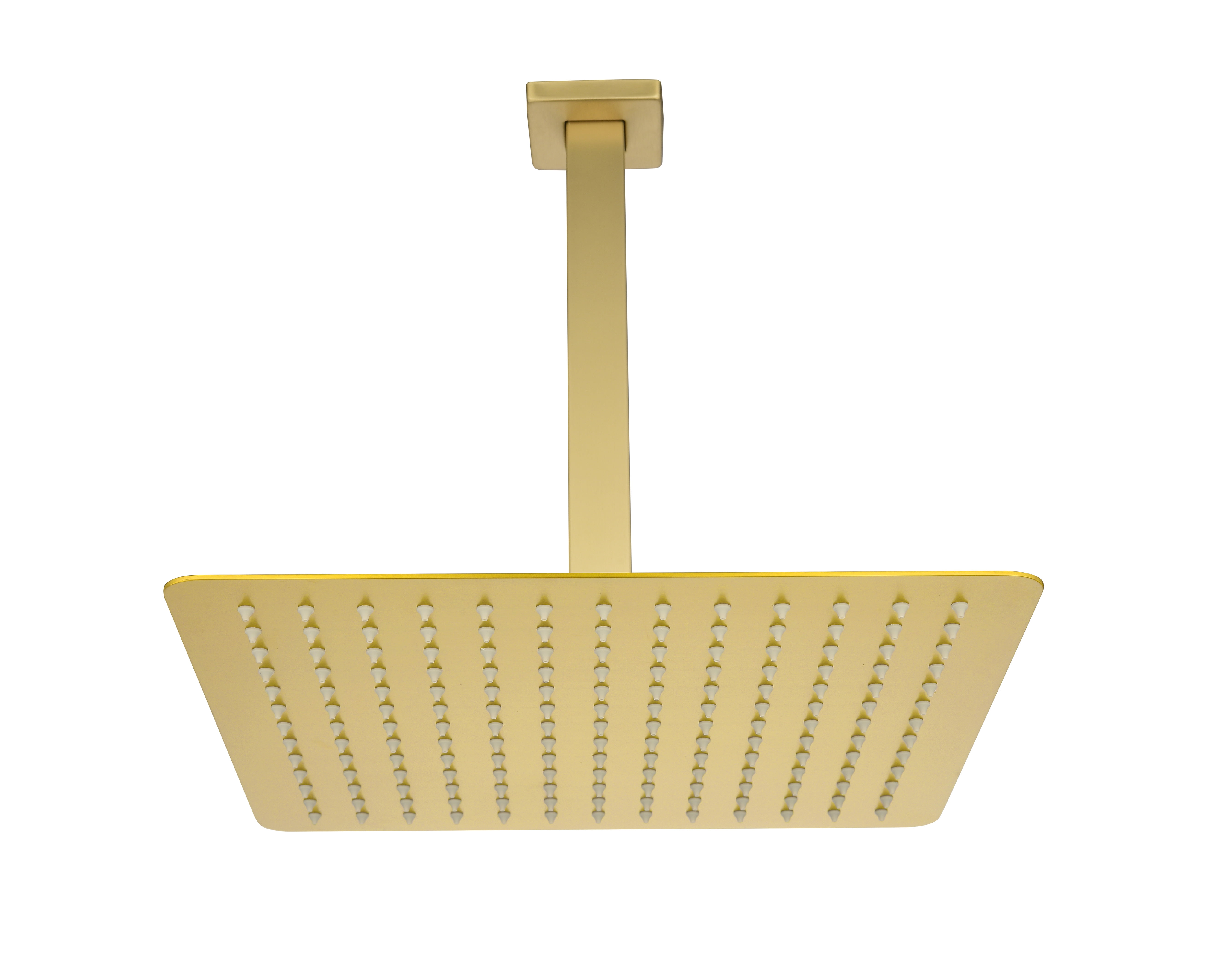 Freestanding Bathtub Faucet, Rain Shower Head High Pressure Rainfall Showerhead Water Saving, Brushed Gold Freestanding Tub Filler,Stainless Steel Standalone Tub Faucet