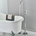 thumbnail image 1 of Freestanding Bathtub Faucet Tub Filler Mixer Chrome Floor Mount Bathroom Faucet, 1 of 10