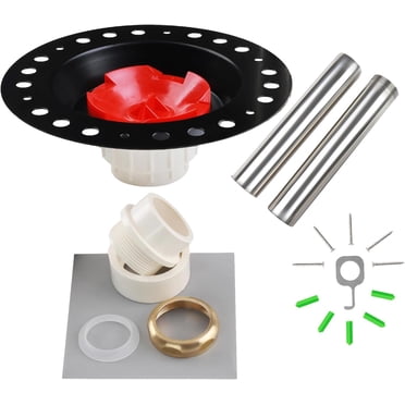 Freestanding Tub Drain Rough-In Kit – Brass Tailpipe & ABS Pipes, Includes Bottom Plate & Adapter