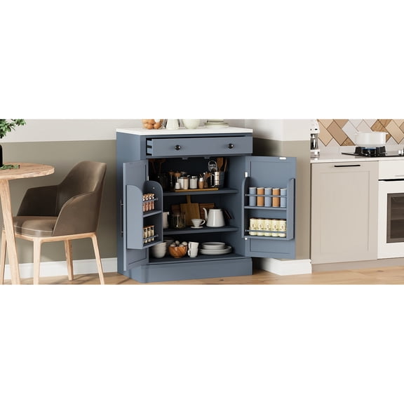 Freestanding Cabinet with Decorative Countertop / Adds Style to Home