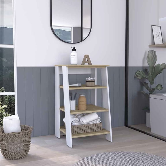 Freestanding Cabinet with Four Open Shelves - Good for Kitchen Display Items