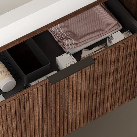 Freestanding Cabinet without Basin | HDT Drawer Slides for Sturdy Use | Bathroom Organization