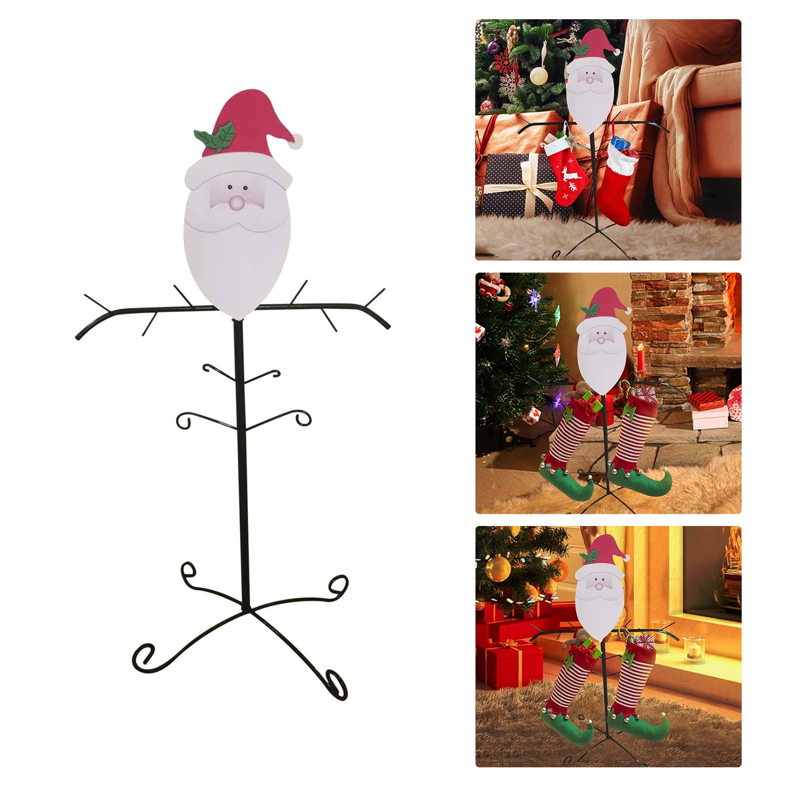 Freestanding Christmas Stocking Holder With Snowman And TwigLook