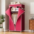 thumbnail image 1 of Freestanding Closet Organizer | Portable Wardrobe Storage Cabinet with Non-Woven Cover | 57.48X22.44X17.32In for Bedroom, Clothes, Shoes & Bags, 1 of 6
