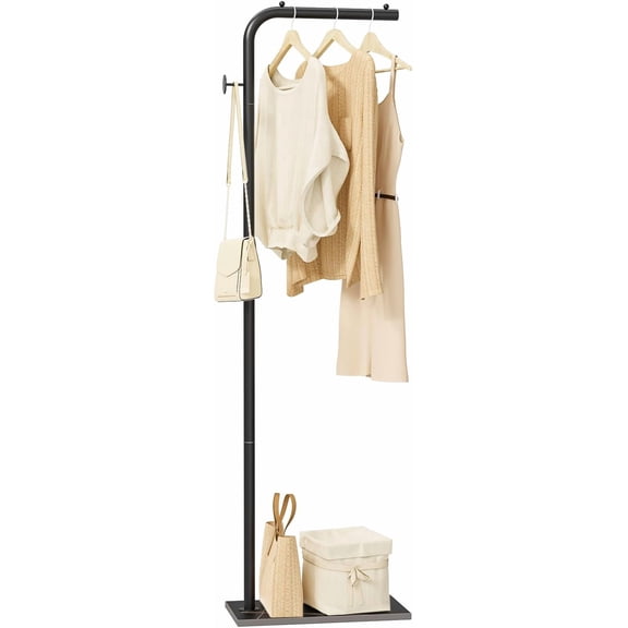 Freestanding Coat Rack, Garment Racks with Hook, 70.8hign, Black