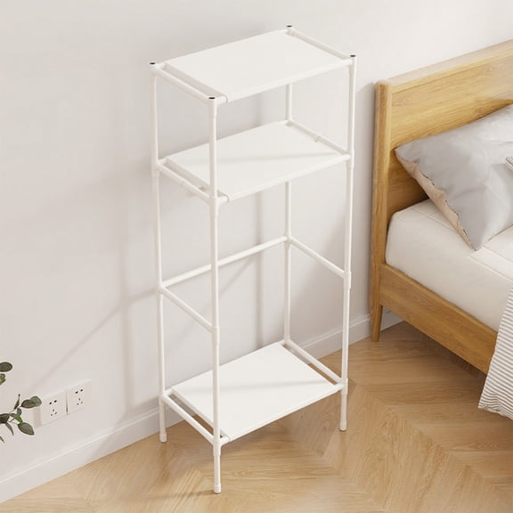 Freestanding Coat Rack Hall Tree with 2 Shelves & Hooks | Corner Closet Organizer for Entryway, Bedroom, Living Room | White or Black