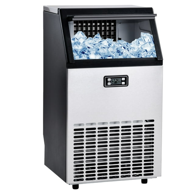 Freestanding Commercial Ice Maker Machine 100LBS/24H, Auto-Clean Built ...