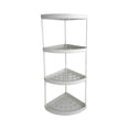 thumbnail image 1 of Freestanding Corner Shelf Rack for Bathroom, Plastic Toiletries Storage Organizer, 32.5x79 cm Black or White, 1-Piece Space-Saving Unit, 1 of 6