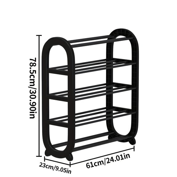 Freestanding Creative Shoe Rack, Front Door Entryway Storage Rack, with 4/5 Adjustable Shelves, Easy to Assemble, Suitable for Small Spaces, Bedroom, Hallway