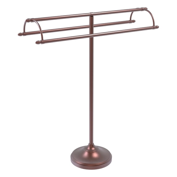 Freestanding Double Arm Towel Valet - Antique Copper