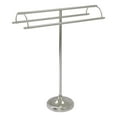 thumbnail image 1 of Freestanding Double Arm Towel Valet - Satin Nickel, 1 of 5