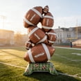 thumbnail image 1 of Freestanding Football Foil Balloon Stack, Large Standing Rugby Ball Balloon Set, Sports Theme Party Decor For Football Game Day Celebrations, 1 of 4