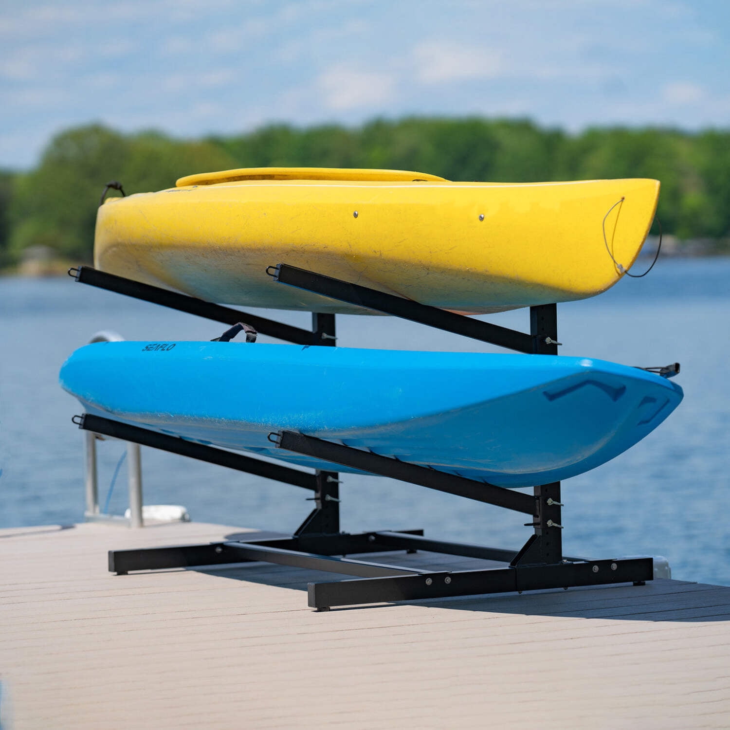 Teal Triangle Watersport Storage Rack