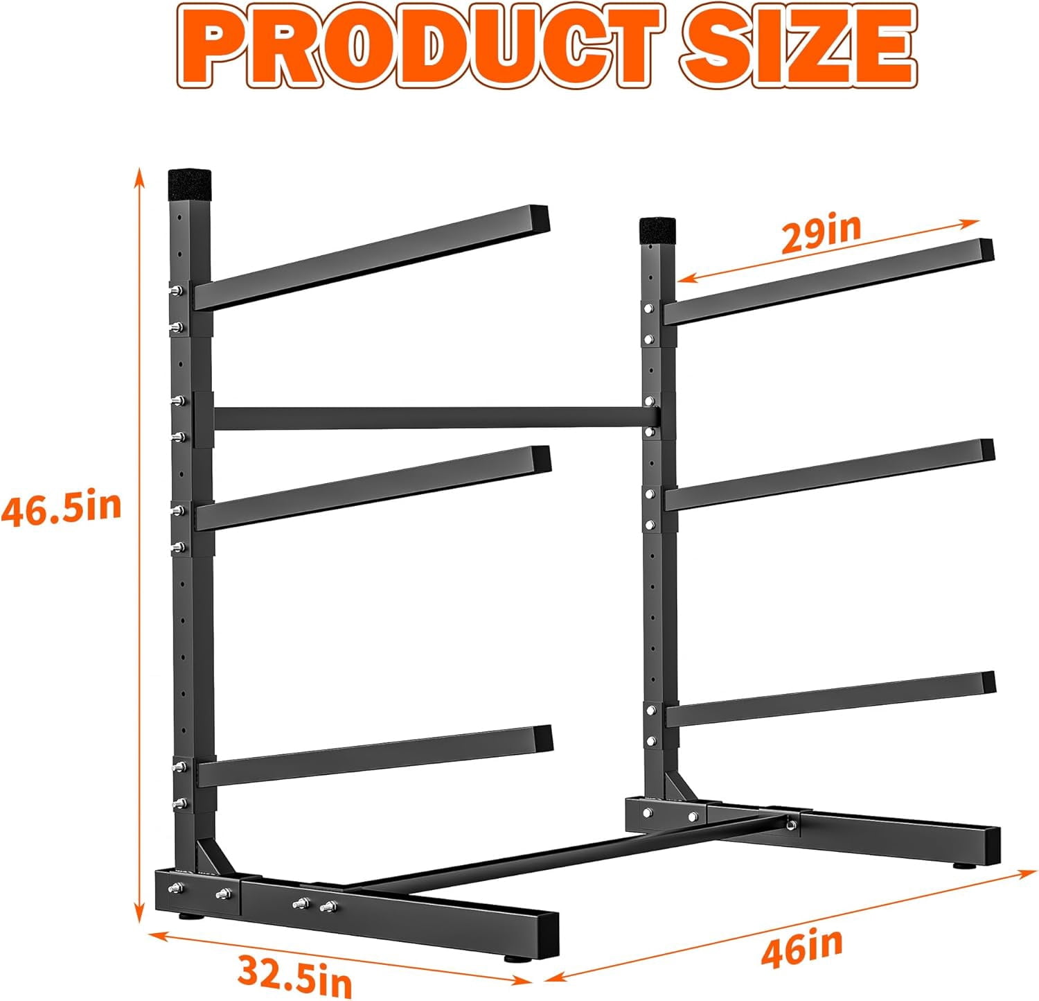 Stopboard Storage Racks Freestanding Kayak Storage Rack - Adjustable Heavy Duty Steel Stand for ...
