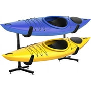 Freestanding Kayak Storage Rack, Heavy Duty Storage For Two-Kayak, , Canoe & Paddleboard For Indoor, Outdoor, Garage, Shed, Or Dock, Adjustable Height