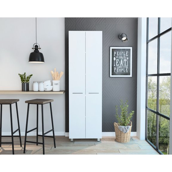 Freestanding Kitchen Cabinet | High Storage for Kitchen Use | Particle Board Construction | Solves Lack of Storage Space