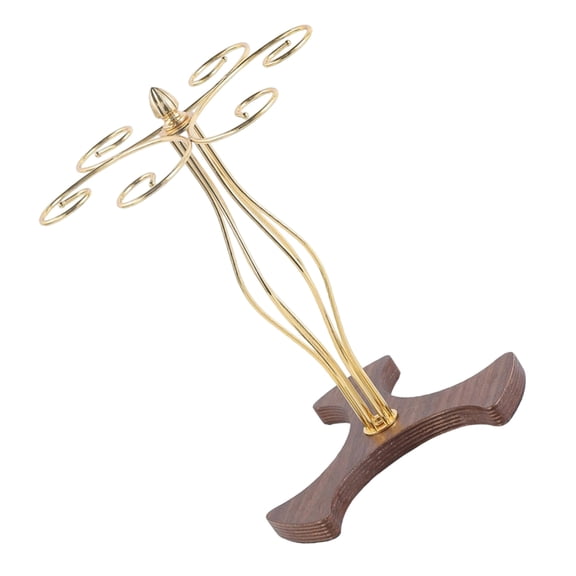 Freestanding Kitchen Stemwares Display Rack Creative Upside Down Holder For Wine Glasses 6 Hooks Goblet Hanger