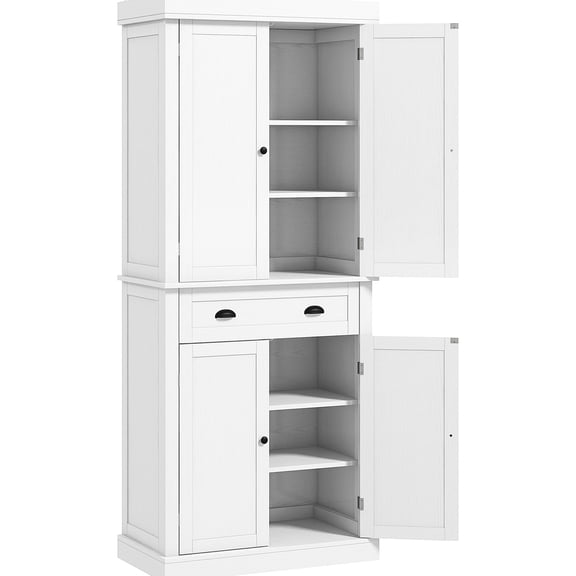 72.5" Tall Kitchen Cabinet | Deep Drawer and Magnetic Closure Doors | Shaker Style Panel Design | Adds Elegance and Storage to Dining Area