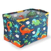 Freestanding Laundry Hamper, ZUEXT Collapsible Large Clothes Basket with Easy Carry Extended (Dinosaur)