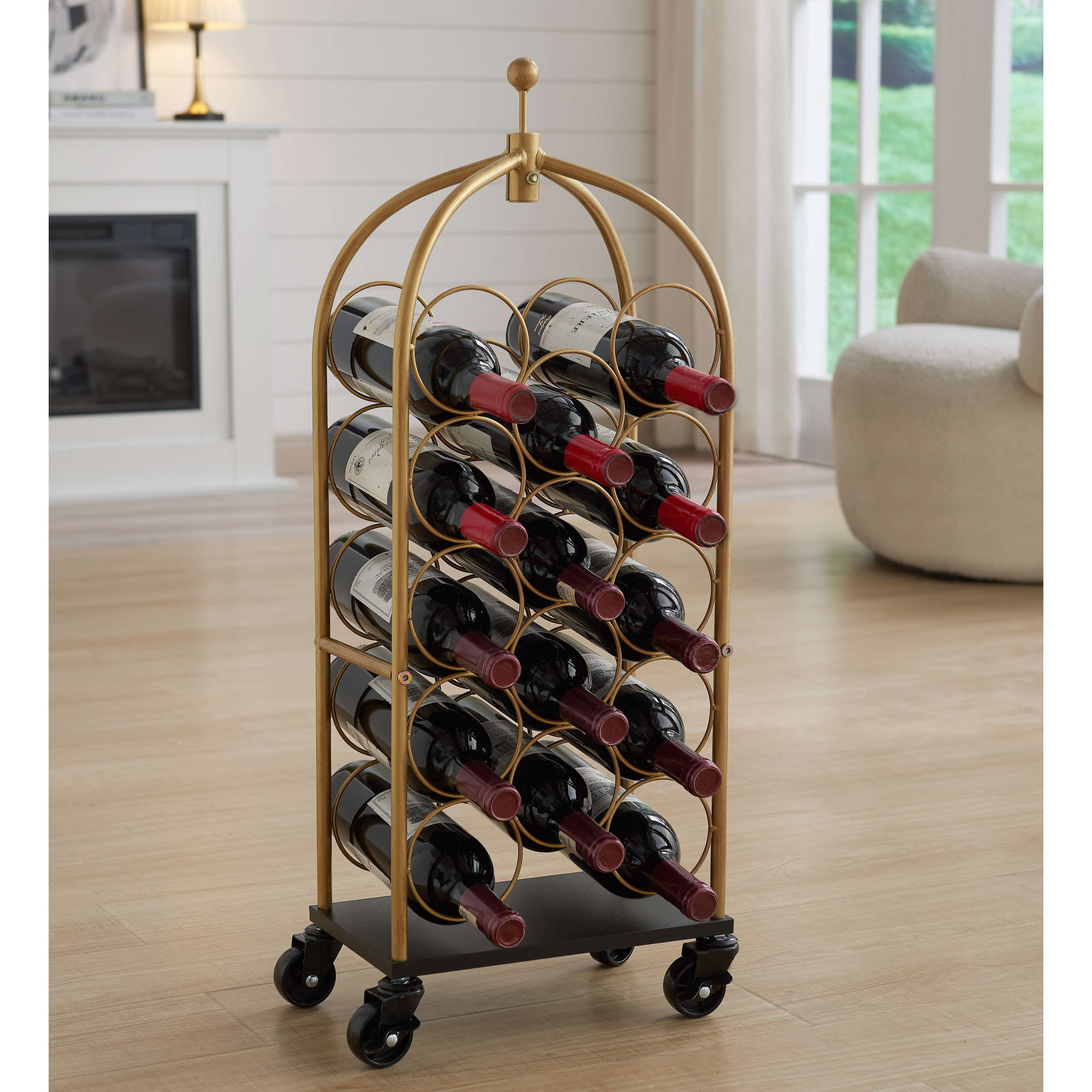 Standing metal wine rack shop
