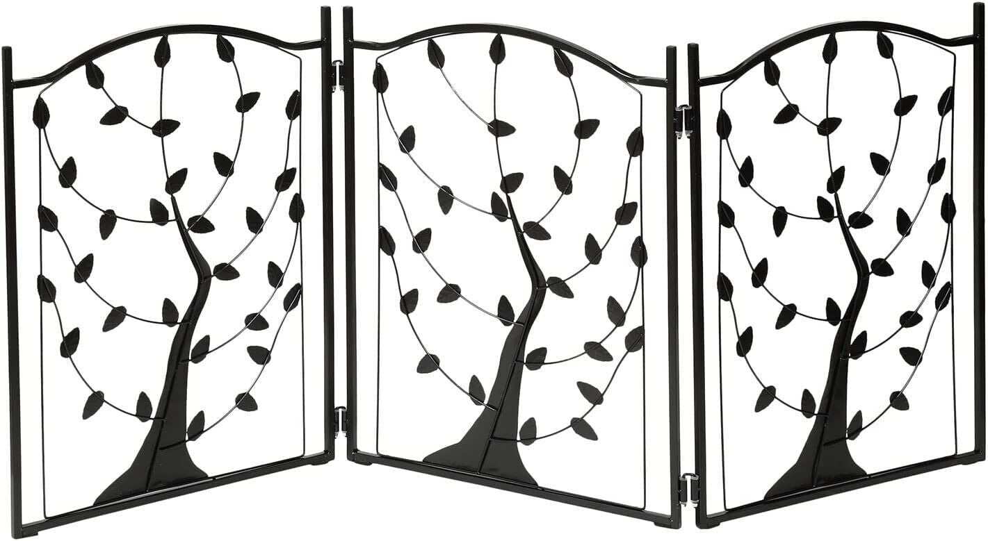Freestanding Metal Folding Pet Gate, Large Portable Panels for Dog