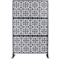 thumbnail image 1 of Freestanding Metal Privacy Screen - 76" H x 48" W Outdoor & Indoor Space Divider for Deck, Balcony, Patio & Garden - Durable Weather-Resistant Decorative Panel, 1 of 9