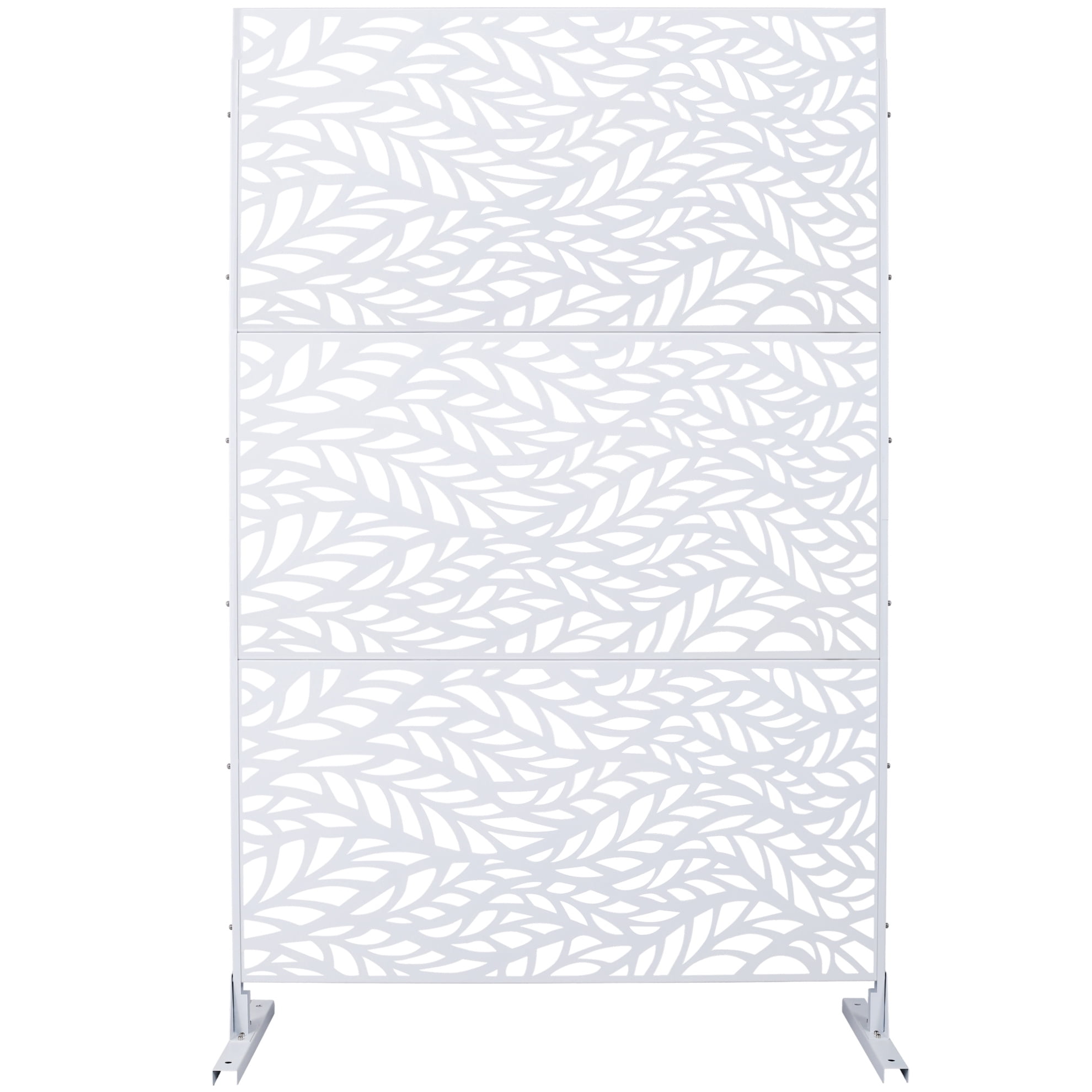 Freestanding Metal Privacy Screen for Outdoor and Indoor Use, 76 Inch ...