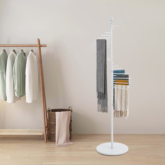 Freestanding Metal Scarf Display Rack, Spiral Display Rack Modern Style Scarf Display Stand
