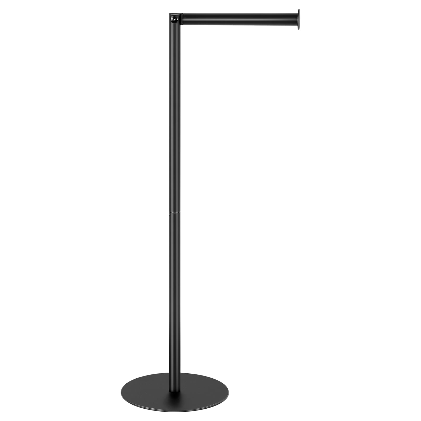 Freestanding Metal Toilet Paper Holder Stand, Black