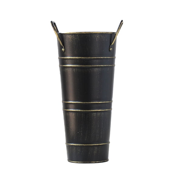 Freestanding Metal Umbrella Stand Walking Cane Organizer Entryway Storage Bucket Galvanized Iron Umbrella Rack for Home Porch Hallway Indoor Decor
