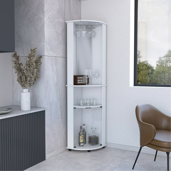 Freestanding Mirrored Liquor Storage Cabinet With Double Doors And Shelves Modern 75" H Corner Bar - Design, White Particle Board Two For French 75 Ingredients