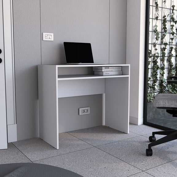 Freestanding Modern Writing Desk | Quick Assembly in 20 - 30 Minutes | Sturdy Support for All - day Use