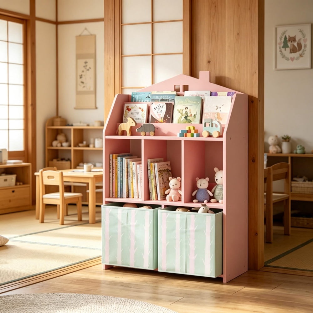Freestanding Multi-Tier Open Shelf Bookcase, Sturdy Book Storage Display Shelf, Tall Accent Storage Cabinet for Living Room, Bedroom, Home Office, Study