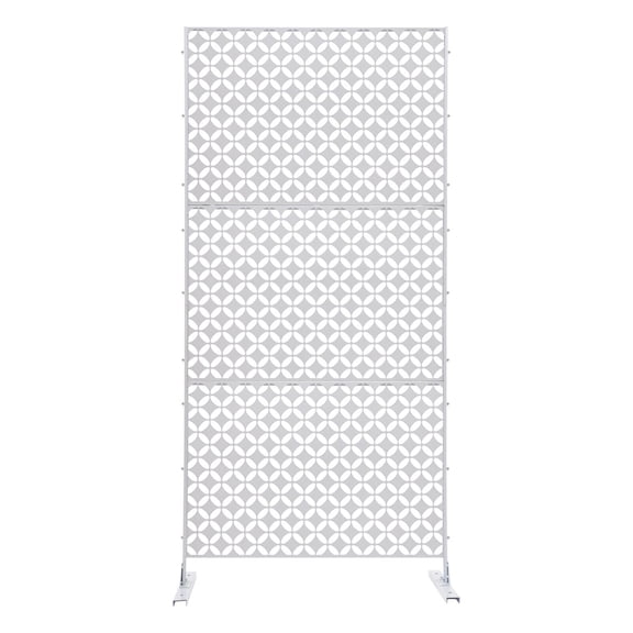 Freestanding Office Privacy Screen In/outdoors Decorative Privacy Screen 35.4x74.8 in,White