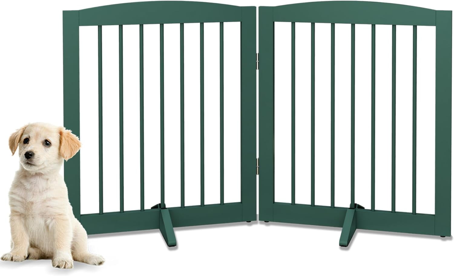 B&P Wood Free Standing Pet Gate,Wooden Dog Gates For House, Dog Gates For Doorways