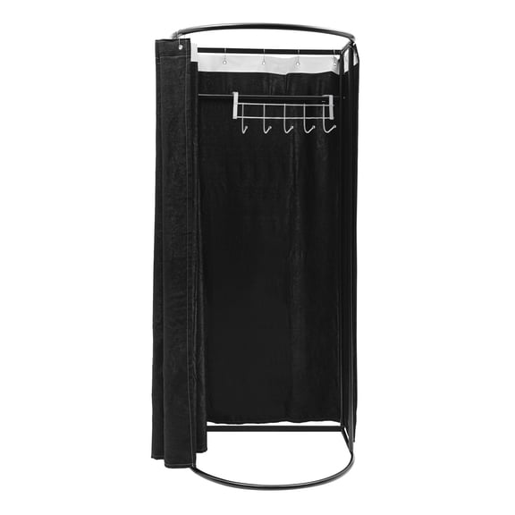 Freestanding Portable Fitting Room, Single Person Privacy Changing Booth with Garment Hook for Clothing Store Exhibition Photo Studio