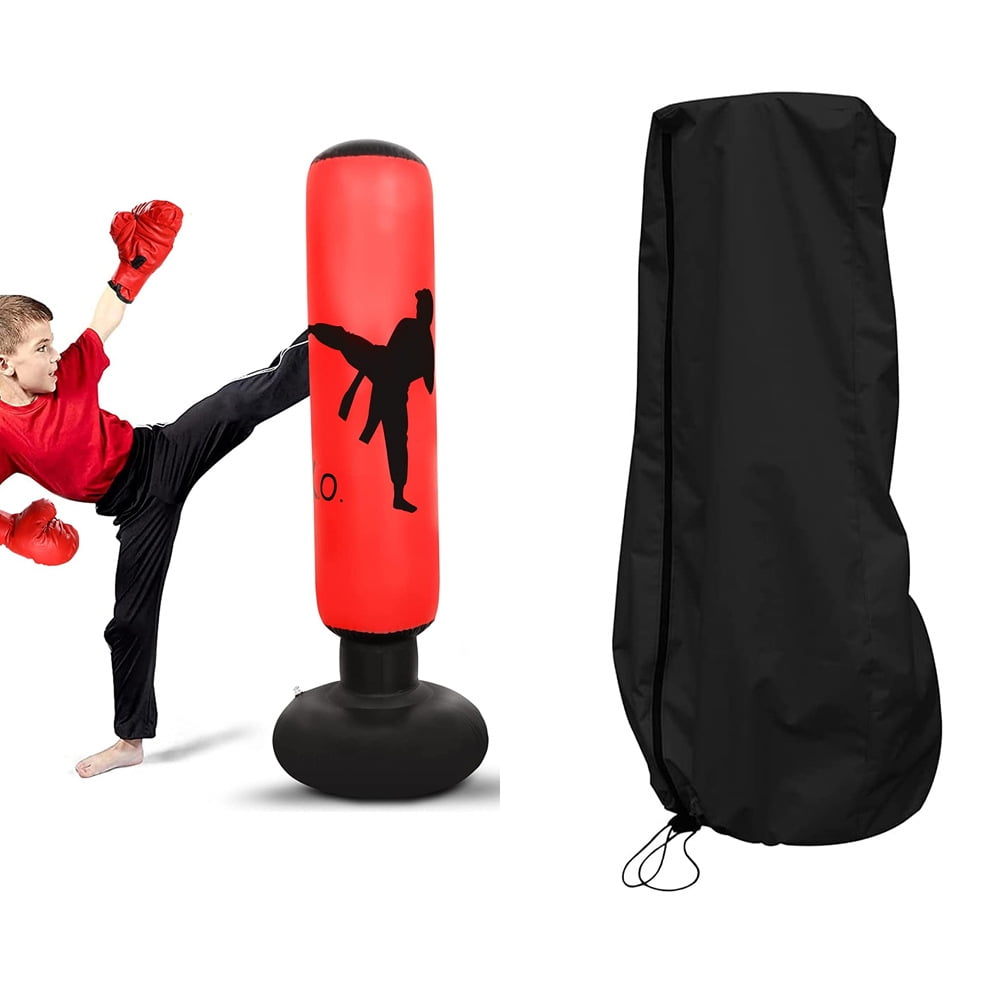 Freestanding Punching Bag Cover, 420D Waterproof Standing Punching Bag Protective Cover for Freestanding Training Dummy Bag - 69.2" H x 29.9" Dia