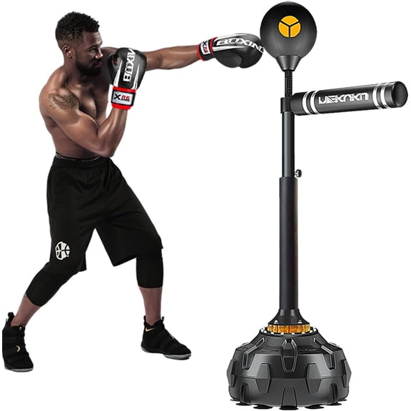 Freestanding Reflex Bag, Boxing Speed Trainer for Adults & Youth, Adjustable Height Boxing Spinning Bar, Speed Bag for Home Office Gym