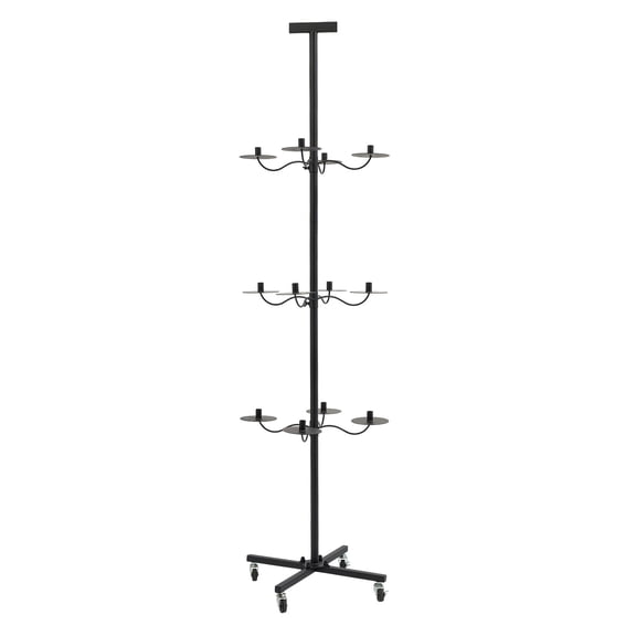 Freestanding Rolling Wig Head Display Stand, Perfect for Hair Salon Wig Head Model Organizing & Showcasing
