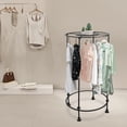 thumbnail image 1 of Freestanding Round Garment Display Retail Rack Clothes Store Display Rack Black, 1 of 10
