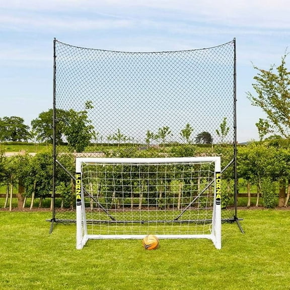 Freestanding STOP THAT BALL™ Backstop Net System | Multi-Sport Ball Stop Net & Posts [10ft High]
