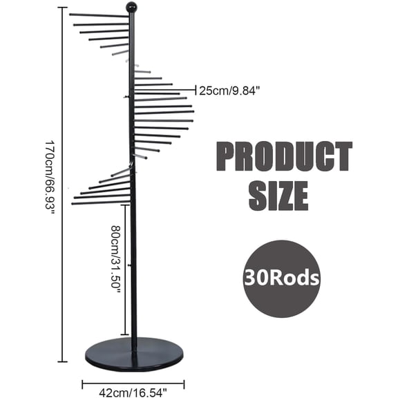 Freestanding Scarf Display Rack, Metal Scarf Racks, Spiral Scarf Holder, Hijab Stand for Clothing Store Commercial Home, Space Saving Shelves