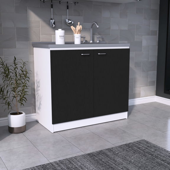 Freestanding Sink with Multicolor Finish | Suitable for Kitchen Settings | CPSIA Compliant Solid Wood+MDF | Eases Assembly Process