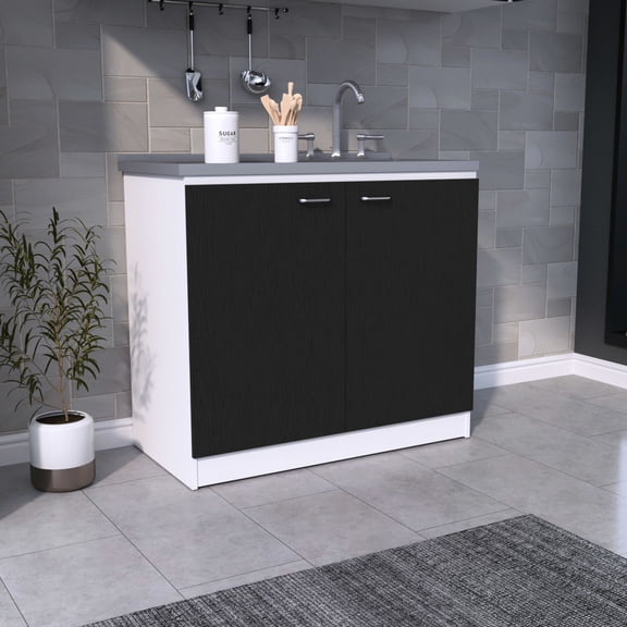 Freestanding Sink with Multicolor Finish | Suitable for Kitchen Use | TSCA Compliant Solid Wood+MDF | Addresses Assembly Challenges