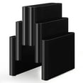 thumbnail image 1 of Freestanding Six Pocket Plastic Magazine Rack File Holder, Black, 1 of 8